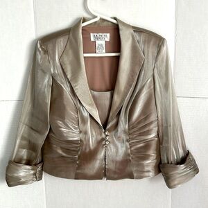 J.R. Nites petite size 14 women’s tank and jacket in beautiful gold color